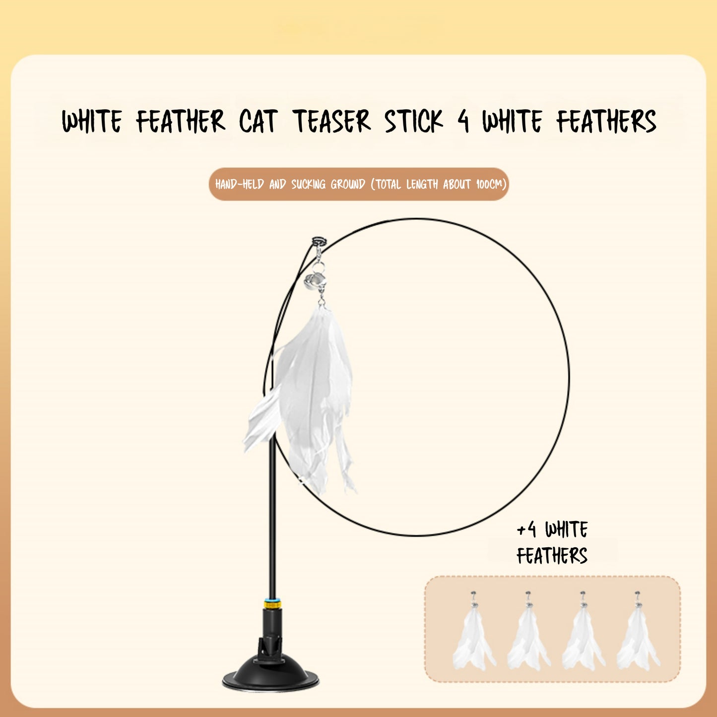 Interactive Cat Toys Natural Bird Feather