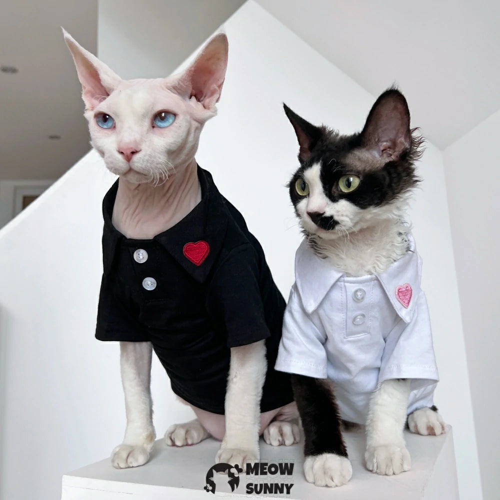 Hairless cat pure cotton multi-color POLO shirt spring skin-friendly