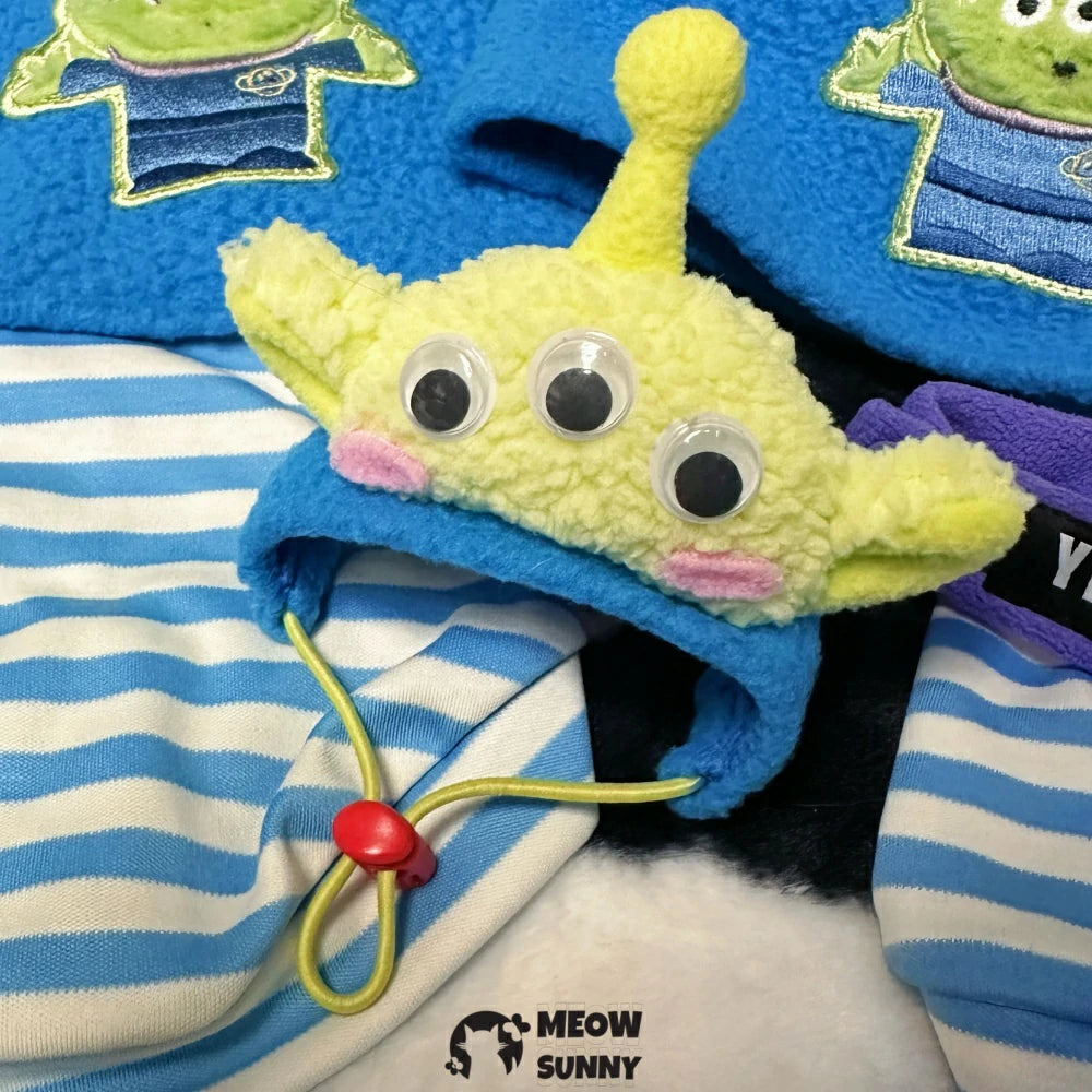 Hairless cat three-eyed clothes polar fleece half vest silky cotton striped bottom