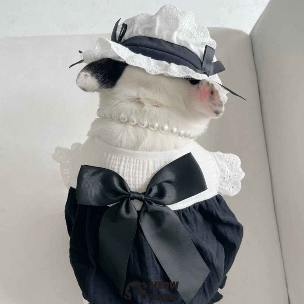 Dog Summer Clothes Puppy Sleeveless dress with hat