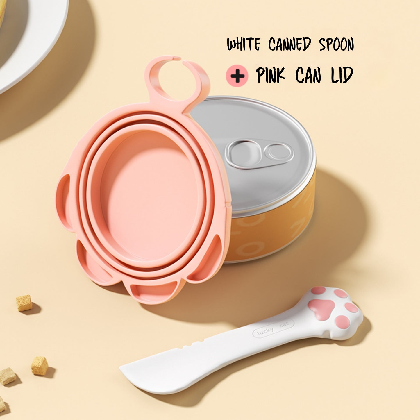 Pet Food Can Lid& Can Opener,Cat Food Spoon for Wet Food