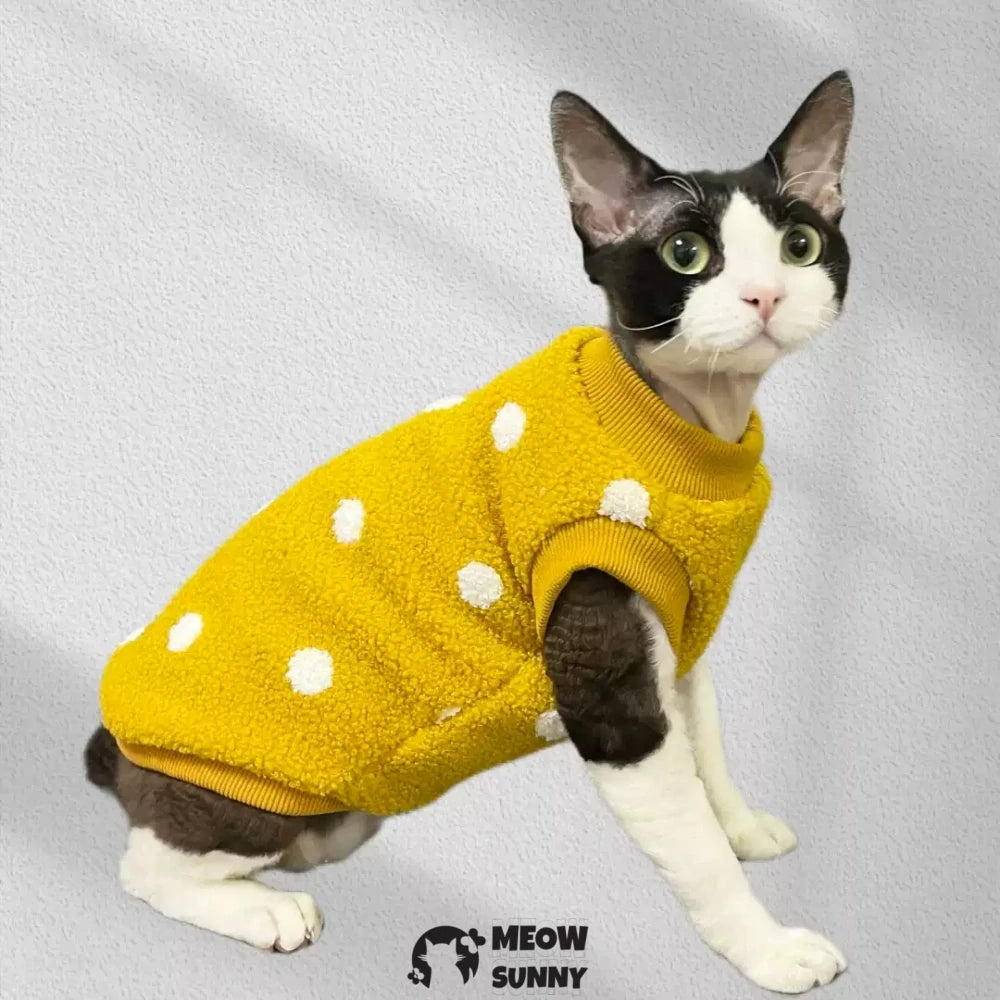 Hairless cat autumn and winter warm plush thick pet clothes