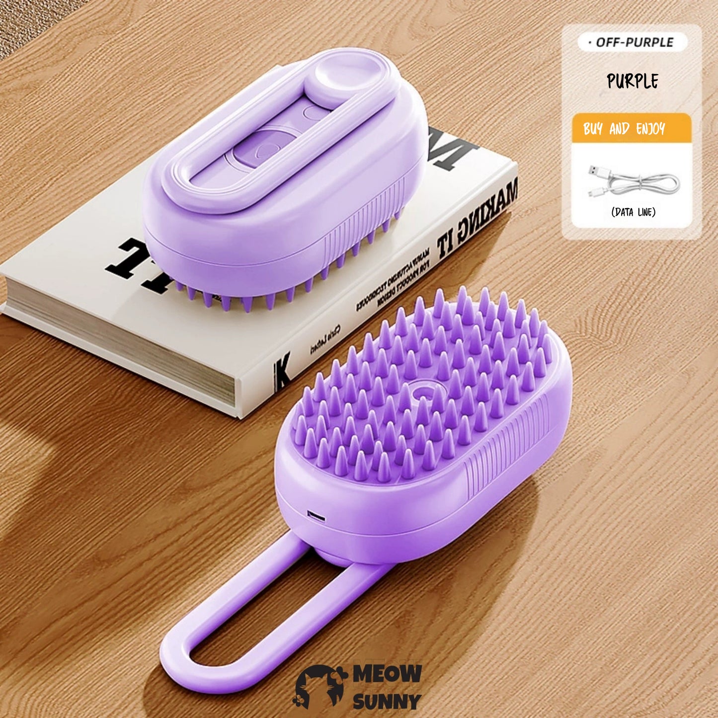 Cat Steam Brush for Cats and Dogs, Anti-Static