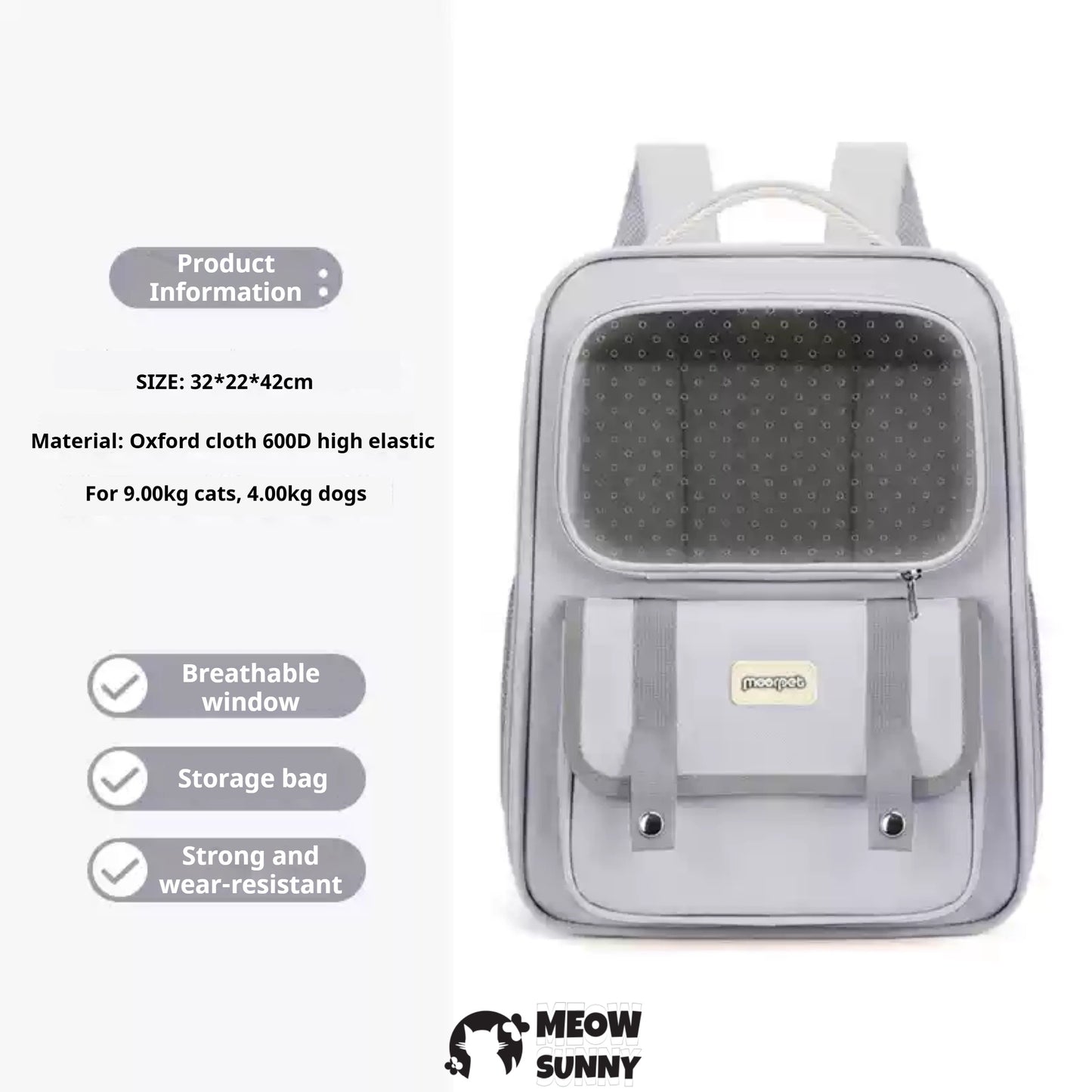 Deluxe Backpack Dog & Cat Carrier