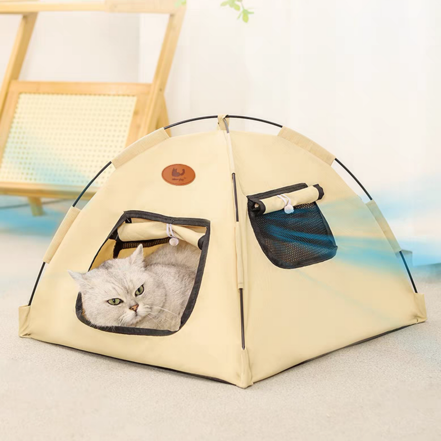 Best Pet Supplies Dog & Cat Soft Tent-Bed, yellow, Small