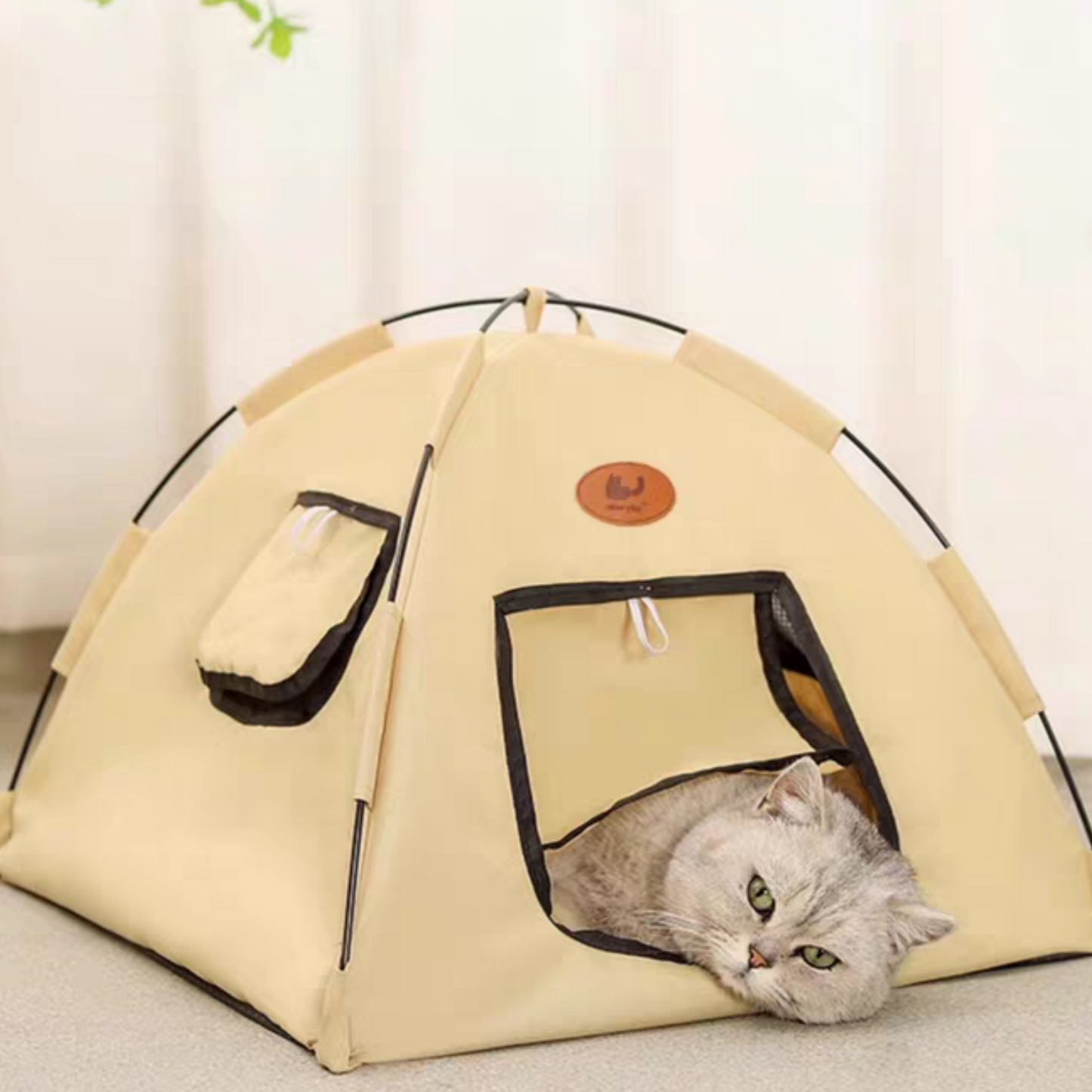 Best Pet Supplies Dog & Cat Soft Tent-Bed, yellow, Small