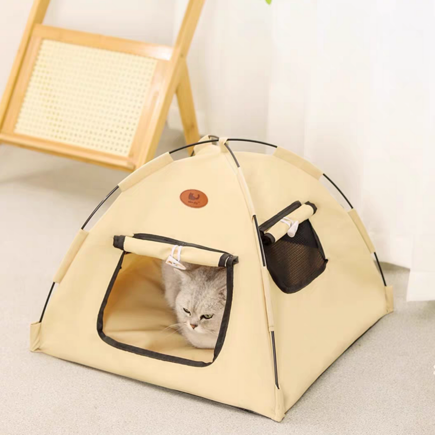 Best Pet Supplies Dog & Cat Soft Tent-Bed, yellow, Small