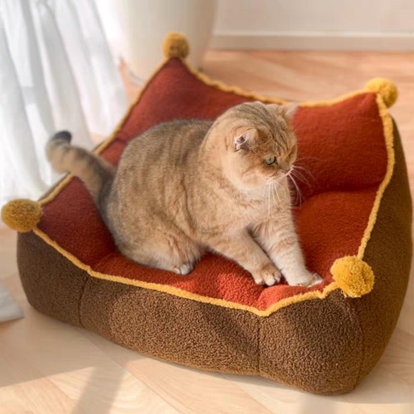 Luxurious Orthopedic Bolster Dog&Cat Sofa Bed with Removable Cover