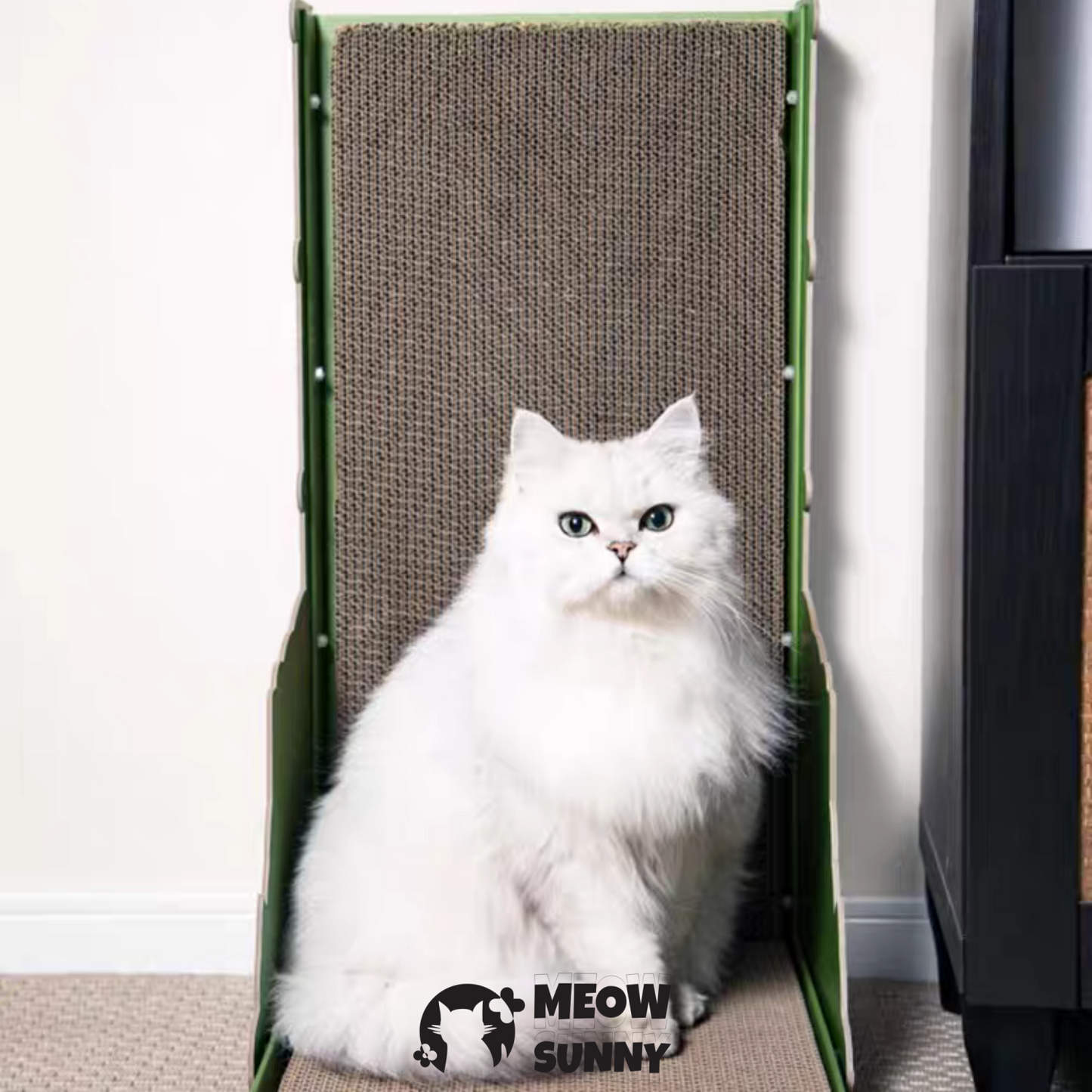 Premium Comfort Cat Scratcher Wall, Panda pattern,Green/Brown, Regular