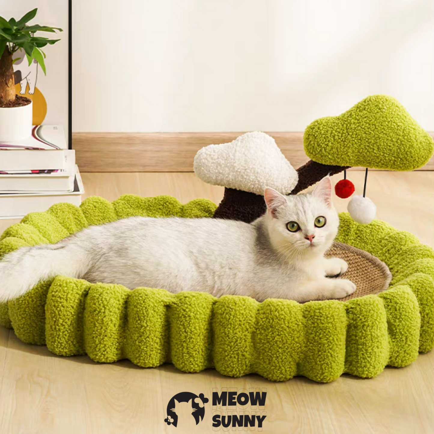 Cozy Sisal Cat Scratching Bowl Toy with Plush Border