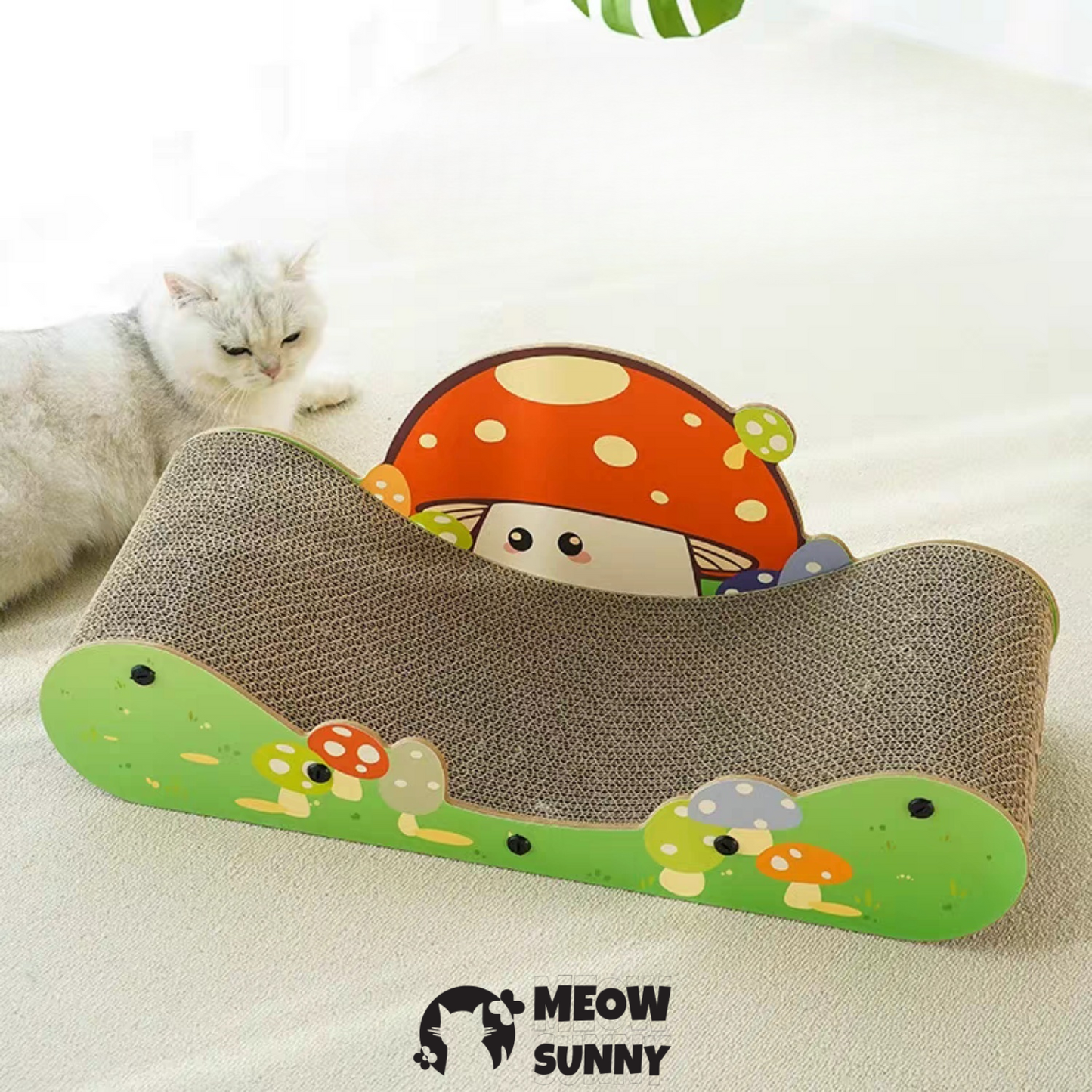 Length 60cm Grass Mushroom Green Cat Scratching Board