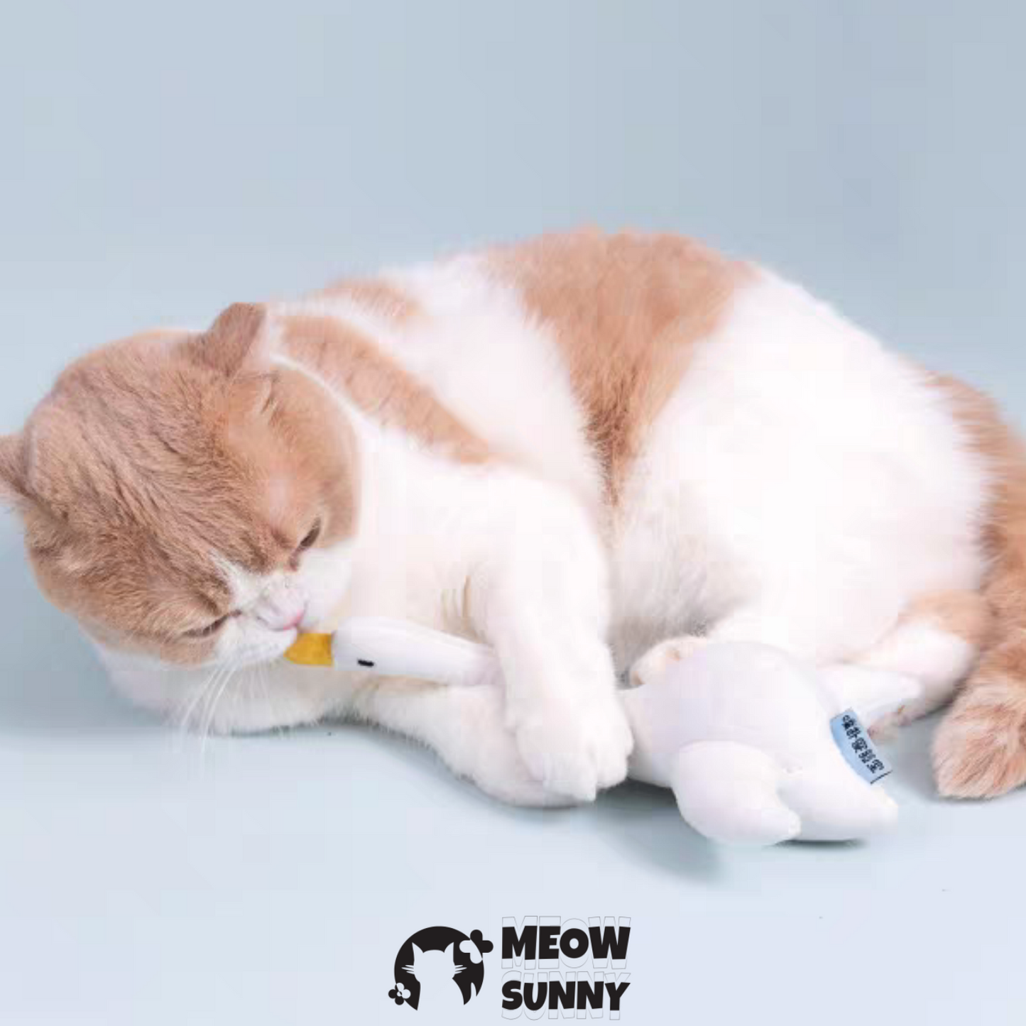 White Goose Worm Magic Wand Cat Teaser Toy