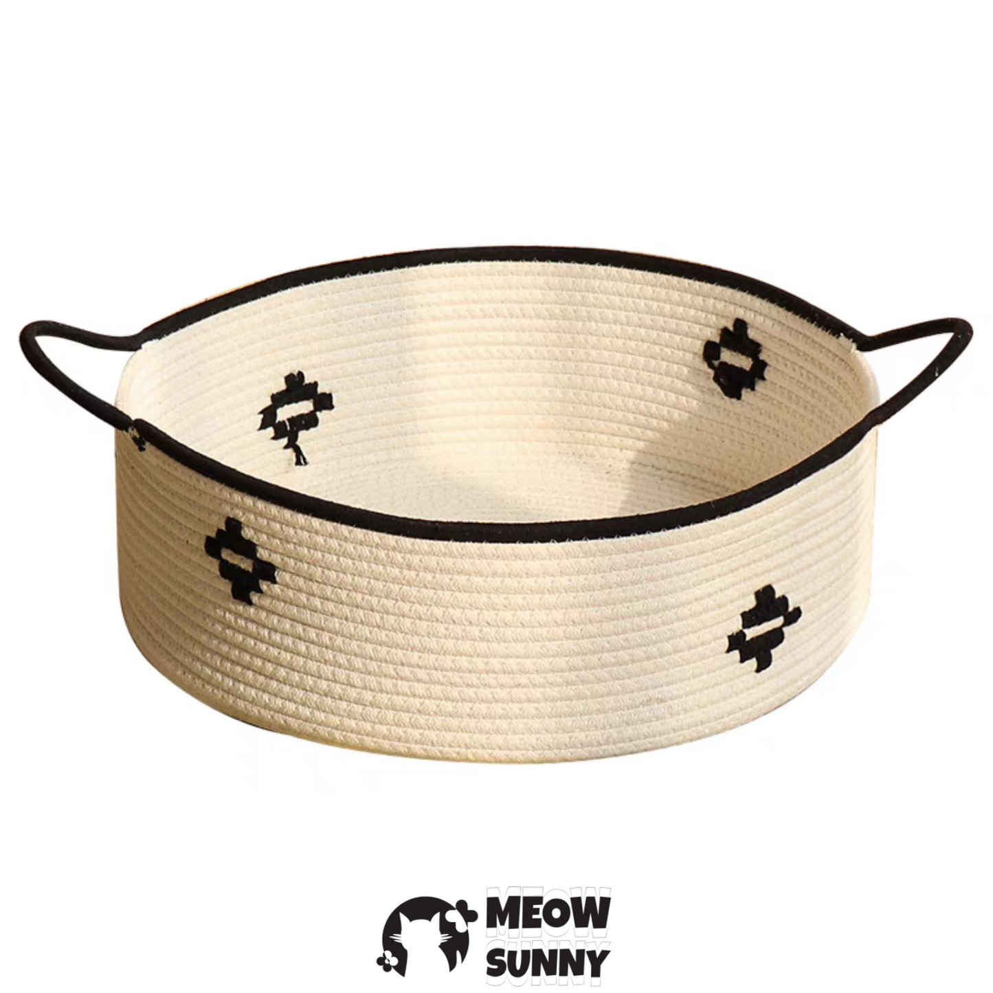 Fashion Woven Plush and Cotton Rope Cat or Dog Bed