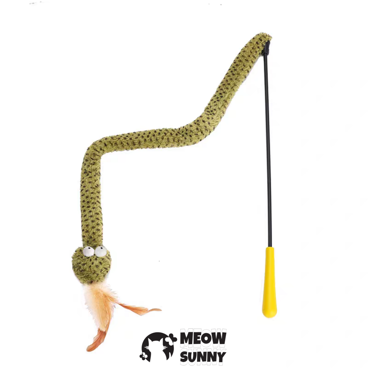 Green Dancing Hunting Snake Cat Teaser Toys