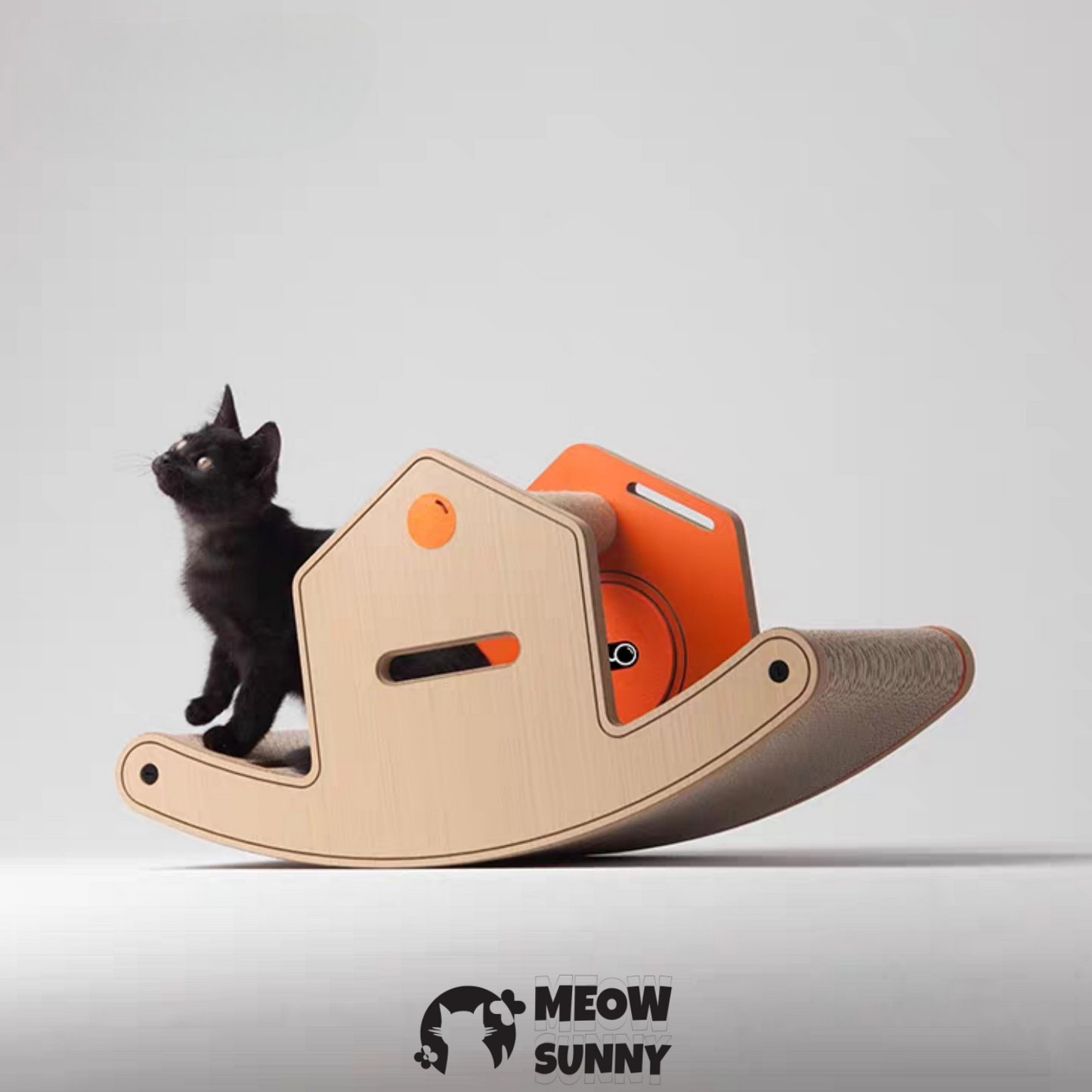 Cat Movable Hiding House Cat Scratching Board,Medium