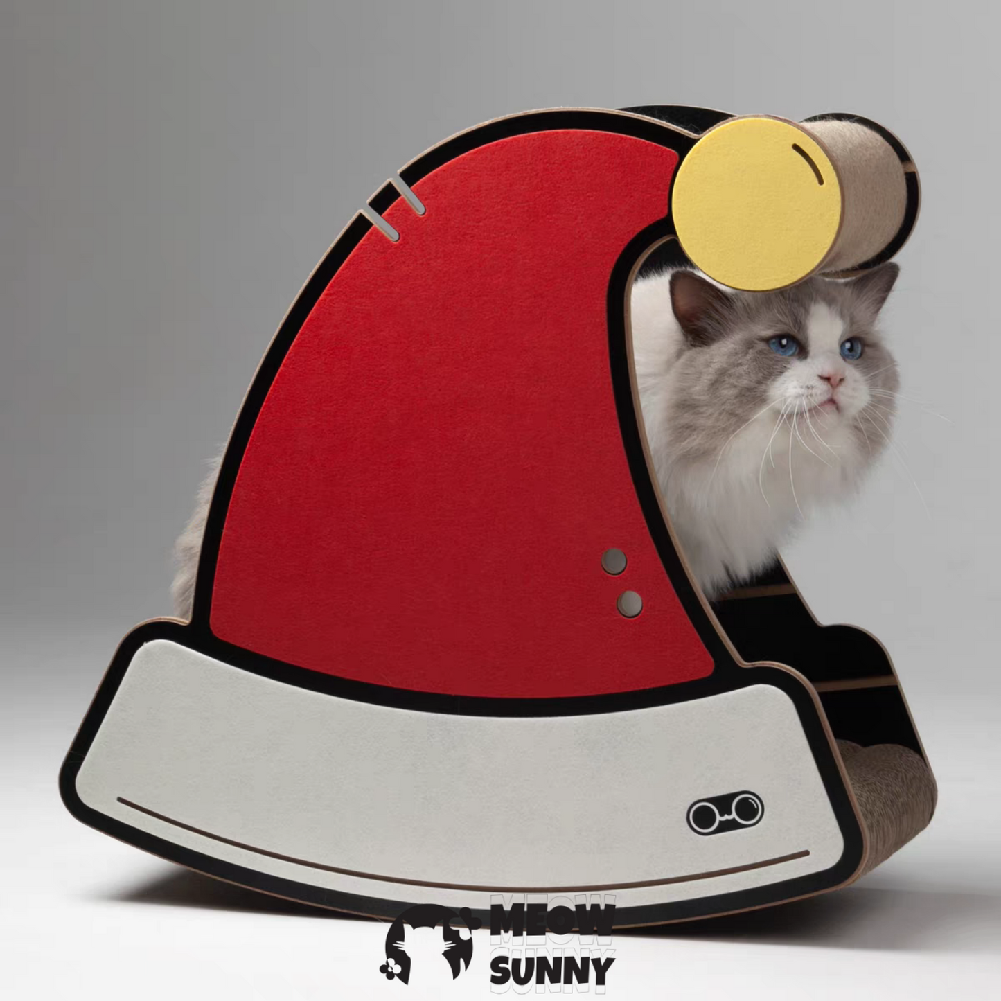 Christmas Hat Slanted Paper Box Cat Scratching Board