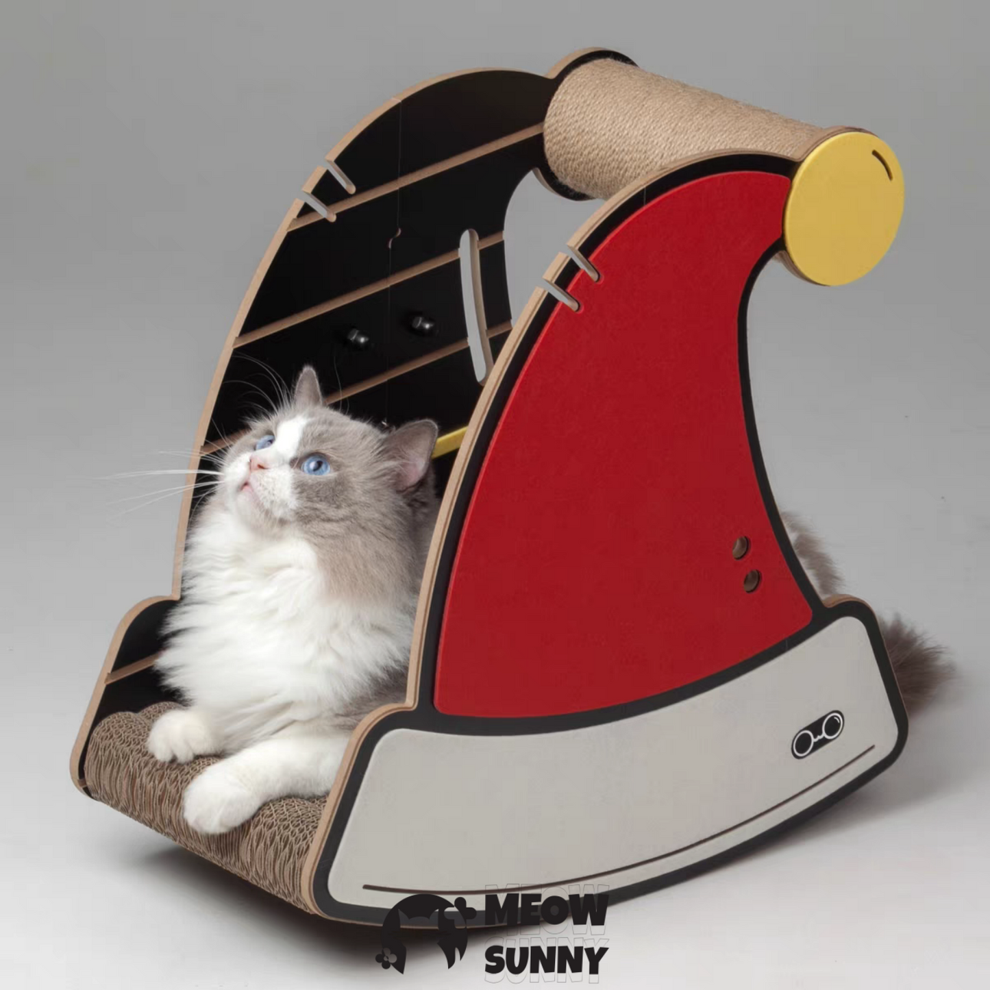 Christmas Hat Slanted Paper Box Cat Scratching Board