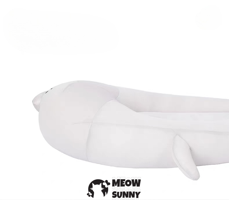 White Seal Stylish Cuddler Summer Cooling Ice Pad Semi-Enclosed Washable Cat Bed, Medium