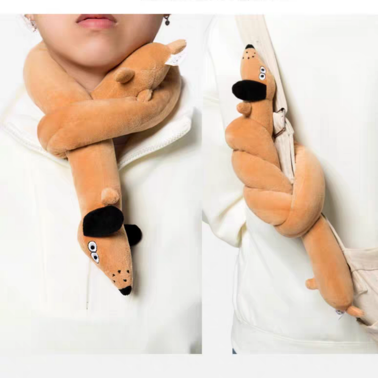 Skinny Dachshund Tough Squeaky Dog Chew Toy, Large