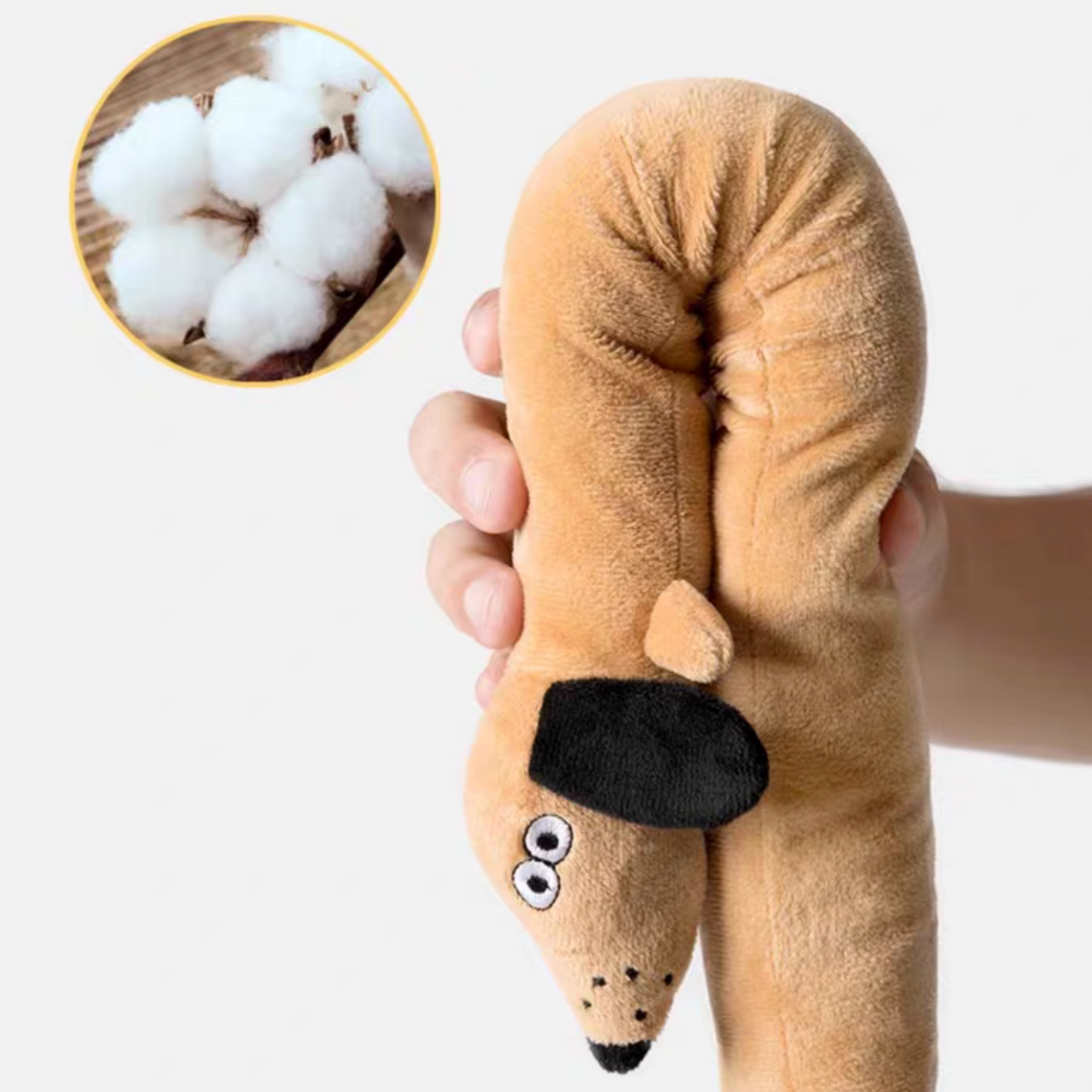 Skinny Dachshund Tough Squeaky Dog Chew Toy, Large