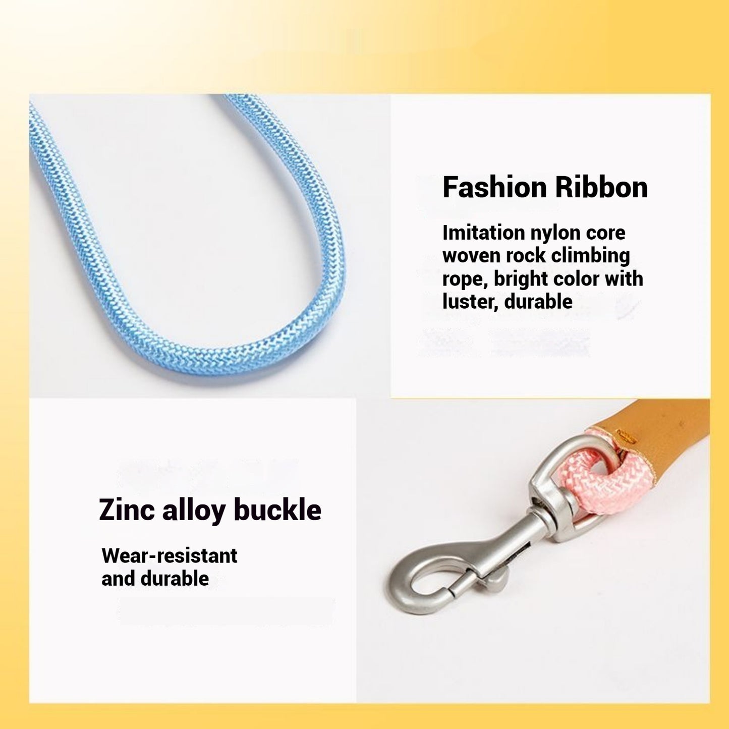 Rope Slip Training Dog Leash, 4-ft long, 1/2-in wide