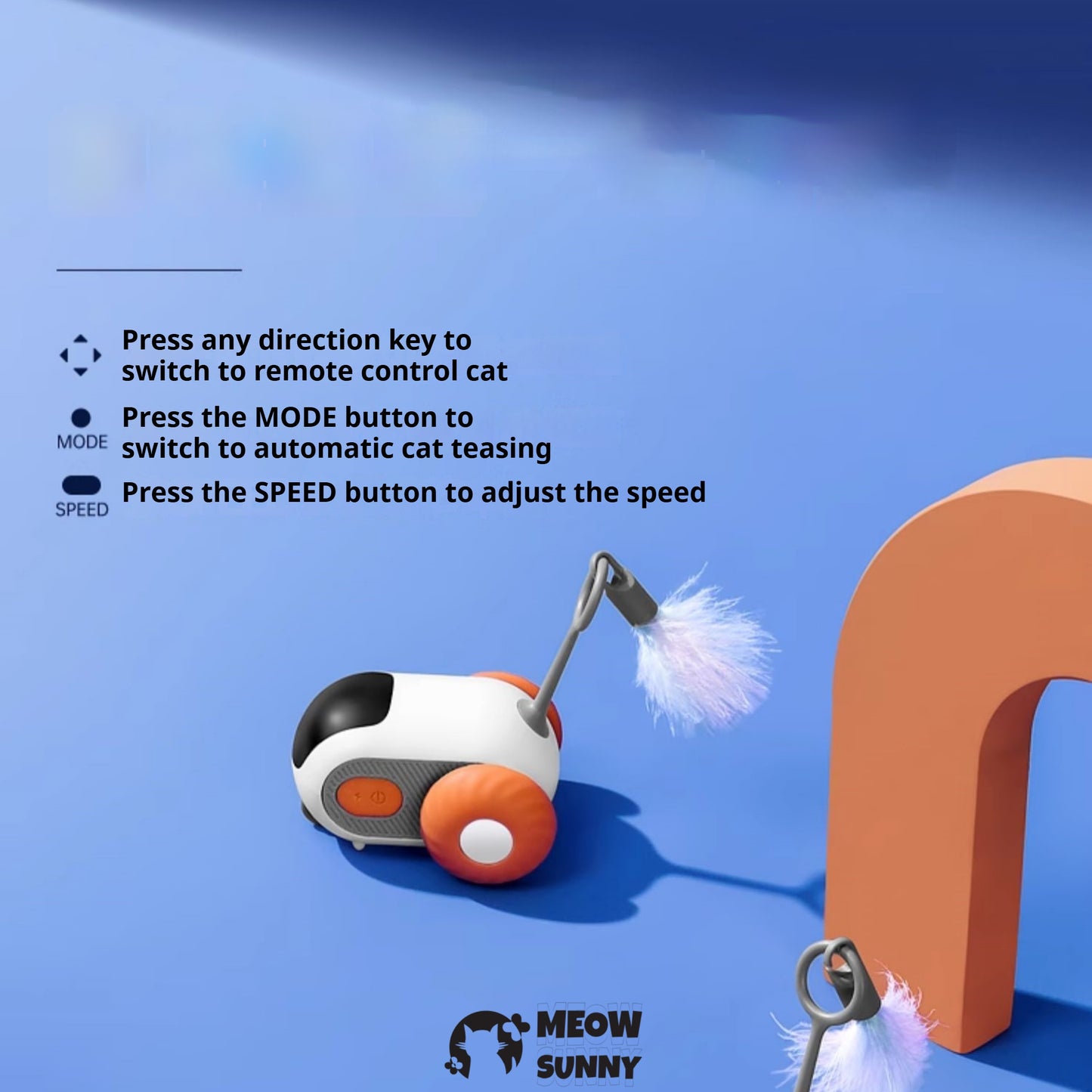 Smart remote control mini car cat toy