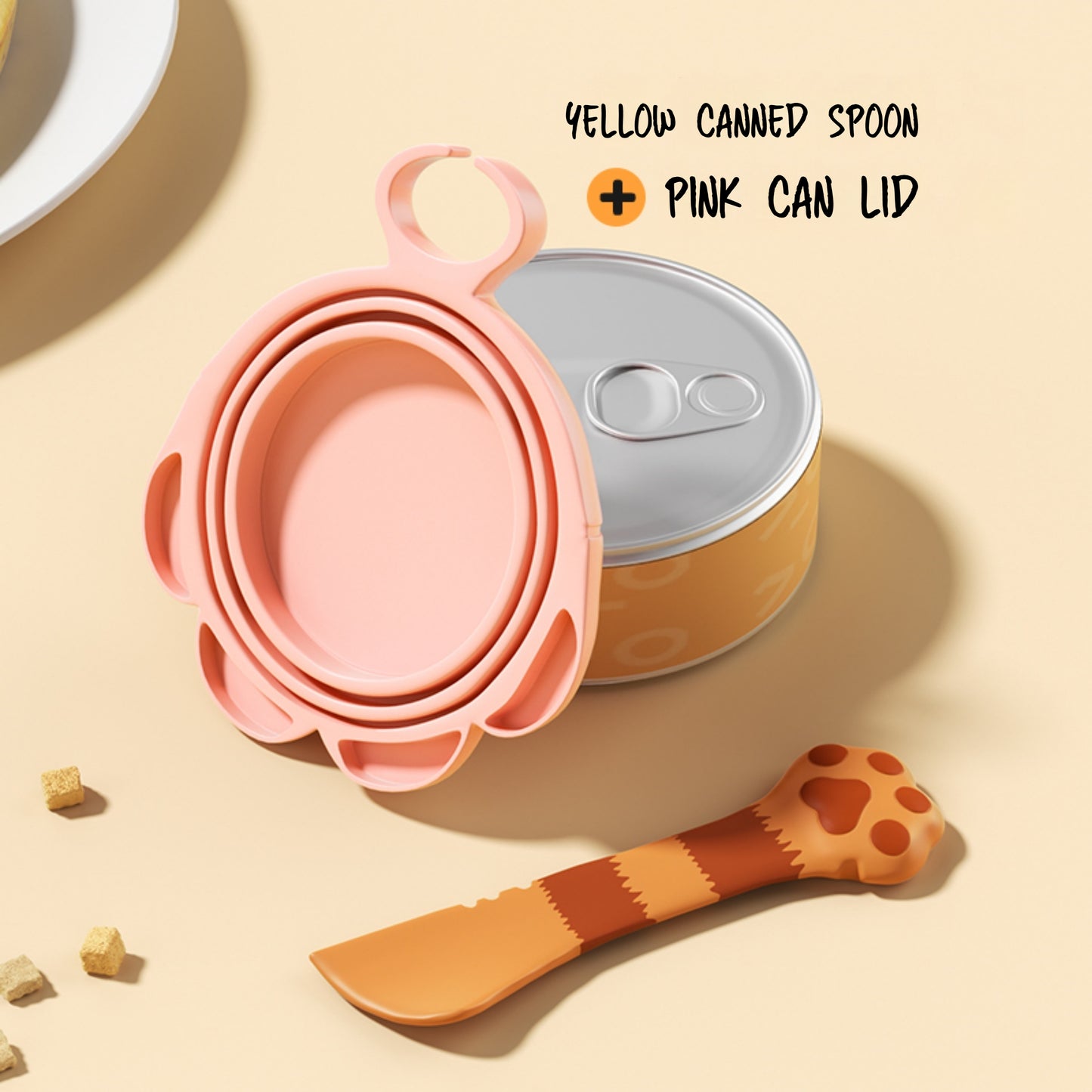 Pet Food Can Lid& Can Opener,Cat Food Spoon for Wet Food