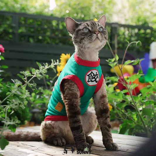 Summer thin cotton breathable cartoon cat vest