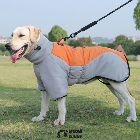 Dog clothes for medium to large breeds: Winter two-legged down cotton jacket