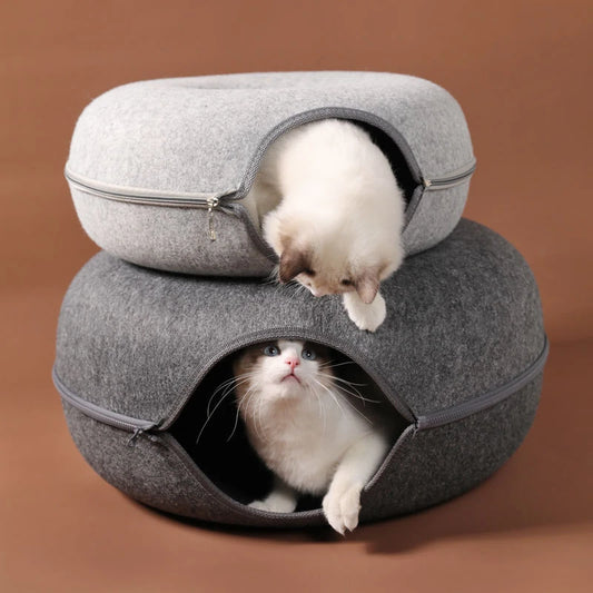 Cat Tunnel Bed for Indoor Cats