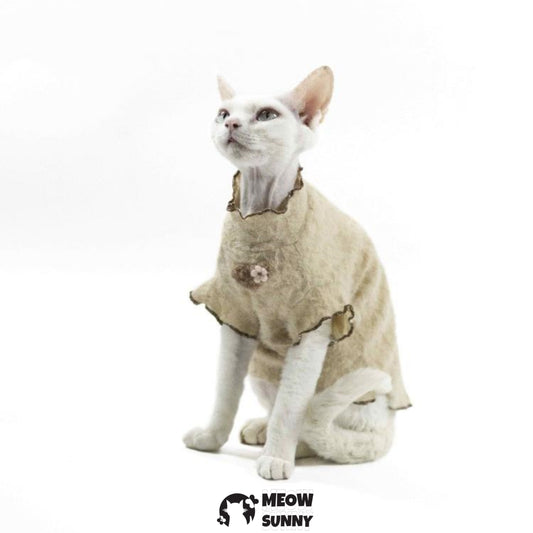Pet Cat Wool Lady Breathable Soft Skin-friendly Lace Vest
