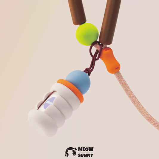 Pet Poop Bag Dispenser for Leash (Includes One Roll)