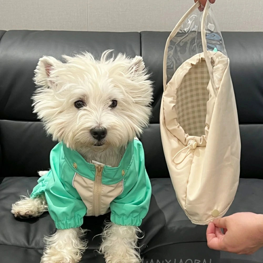 Dinosaur pet dog raincoat with detachable hood