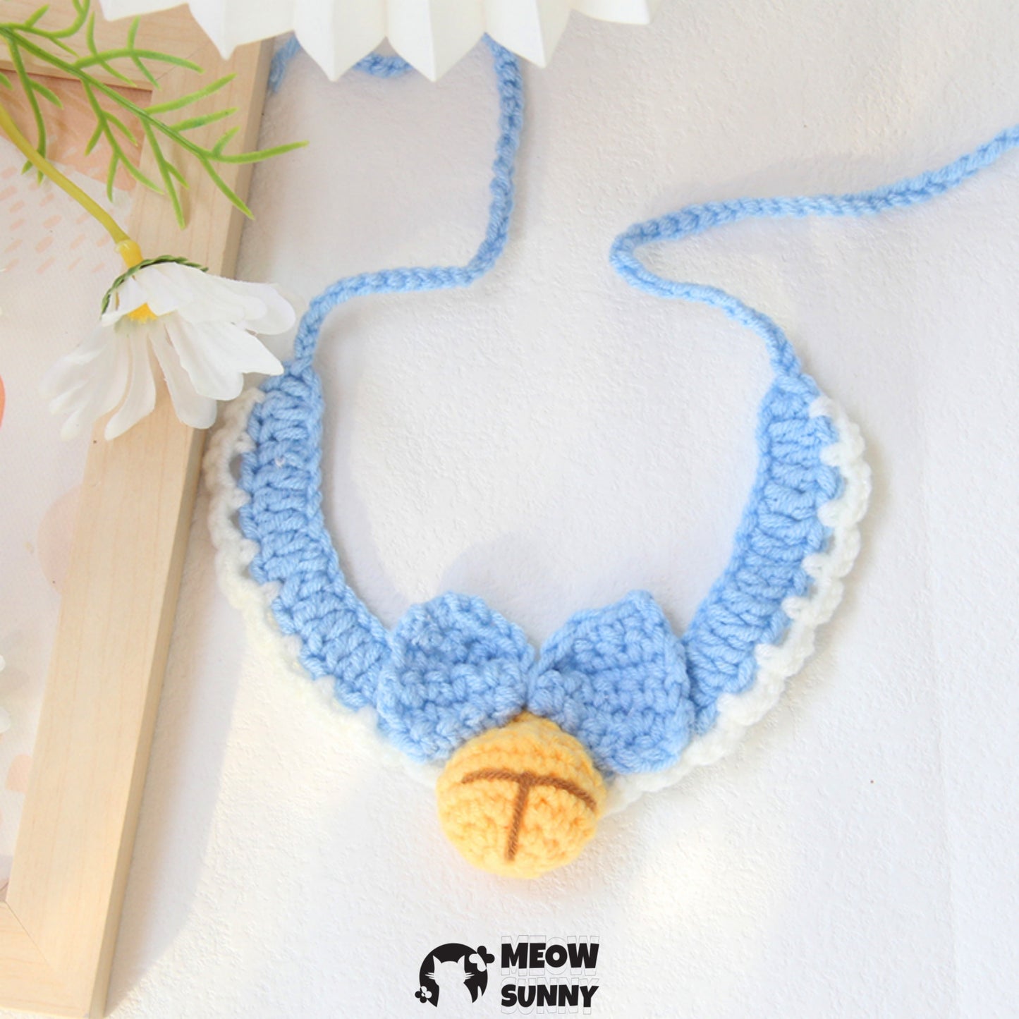 Woven Bell Cat Cute Holiday Bow Tie Collar
