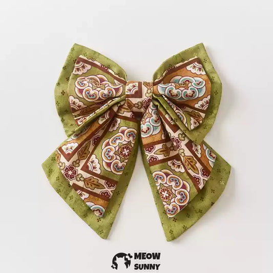Bow Jacquard Cat or Dog Bib, Lengthened Customization