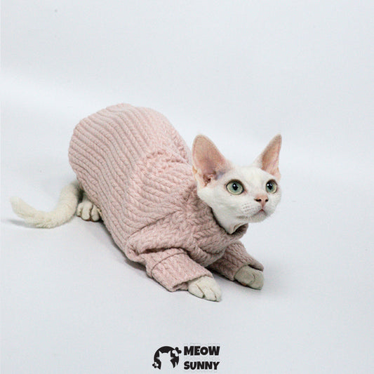 Wove Pet Cat  Knitted Sweater,Pink