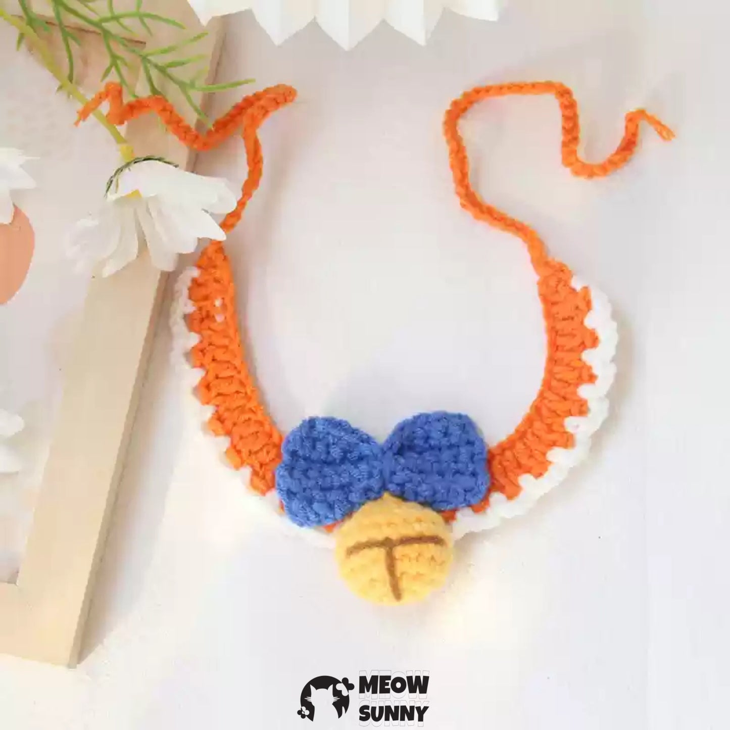 Woven Bell Cat Cute Holiday Bow Tie Collar