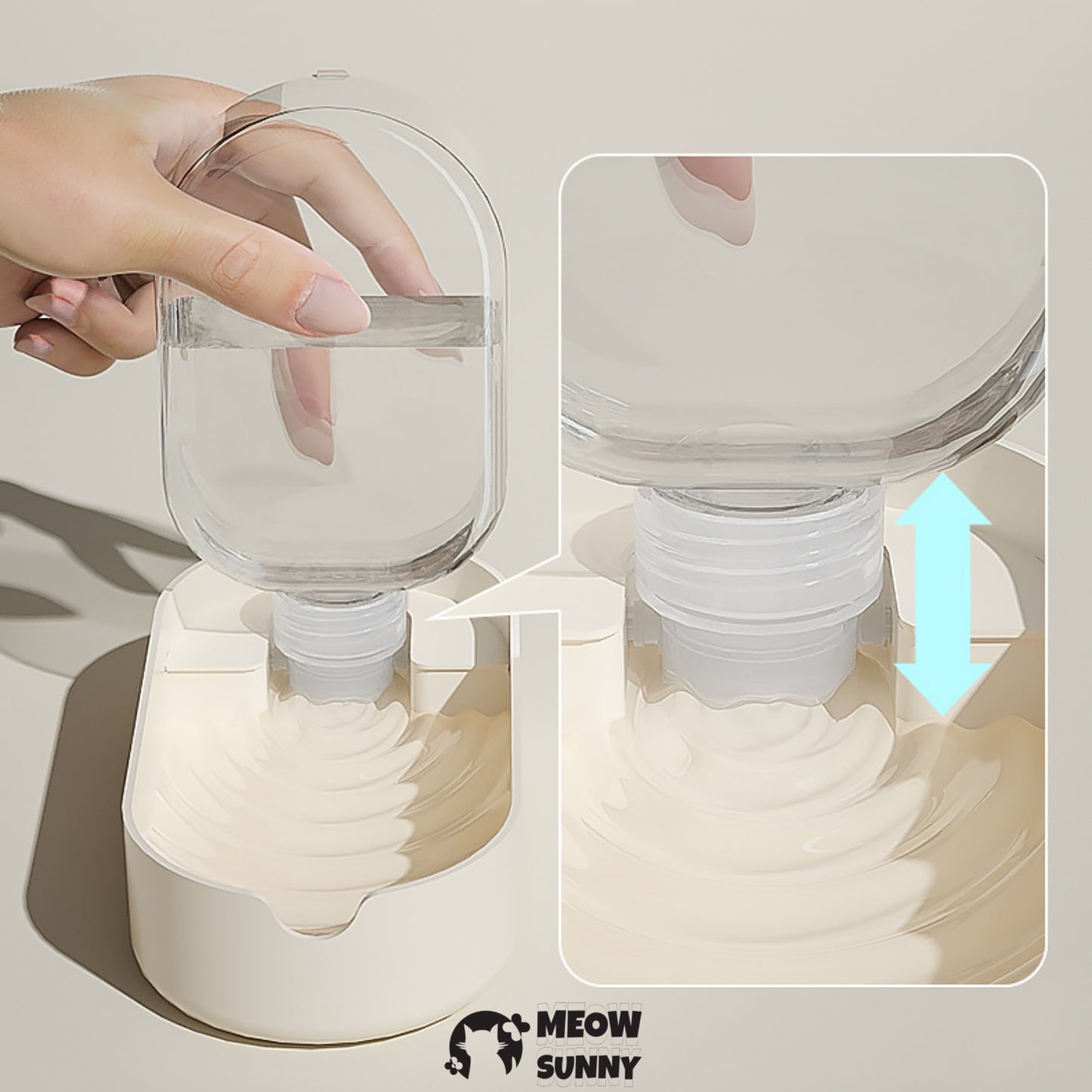 Pet Bowl 2-in-1 Water Bottle Food Container