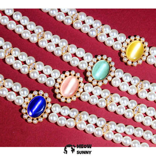 Pet Dog & Cat Perals Beads Necklace Collar