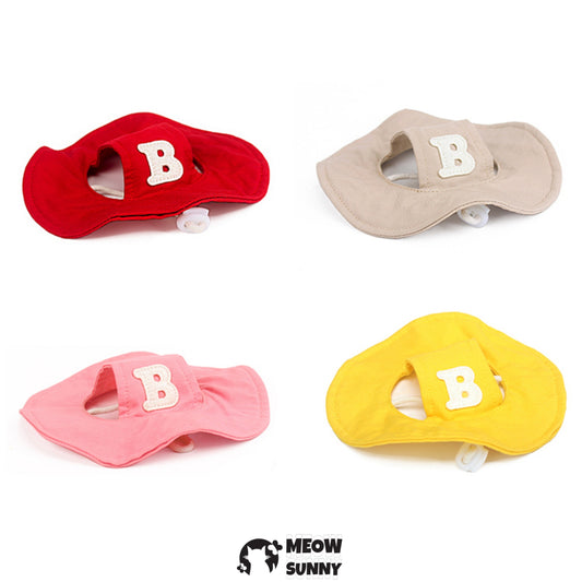 Simple UPF 50+ Alphabet B Cat and Dog Hat