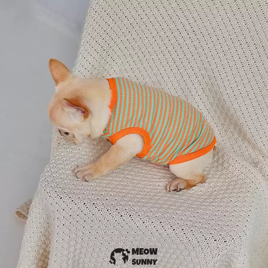 Summer Bulldog vest sun protection clothing summer clothes thin