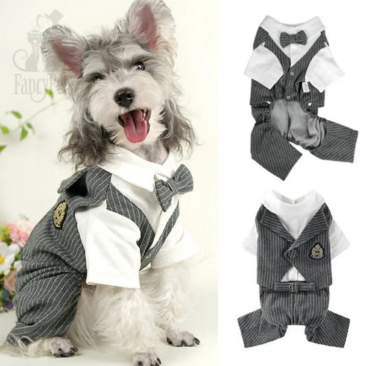 Dog suit dress pet four-legged clothes wedding suit