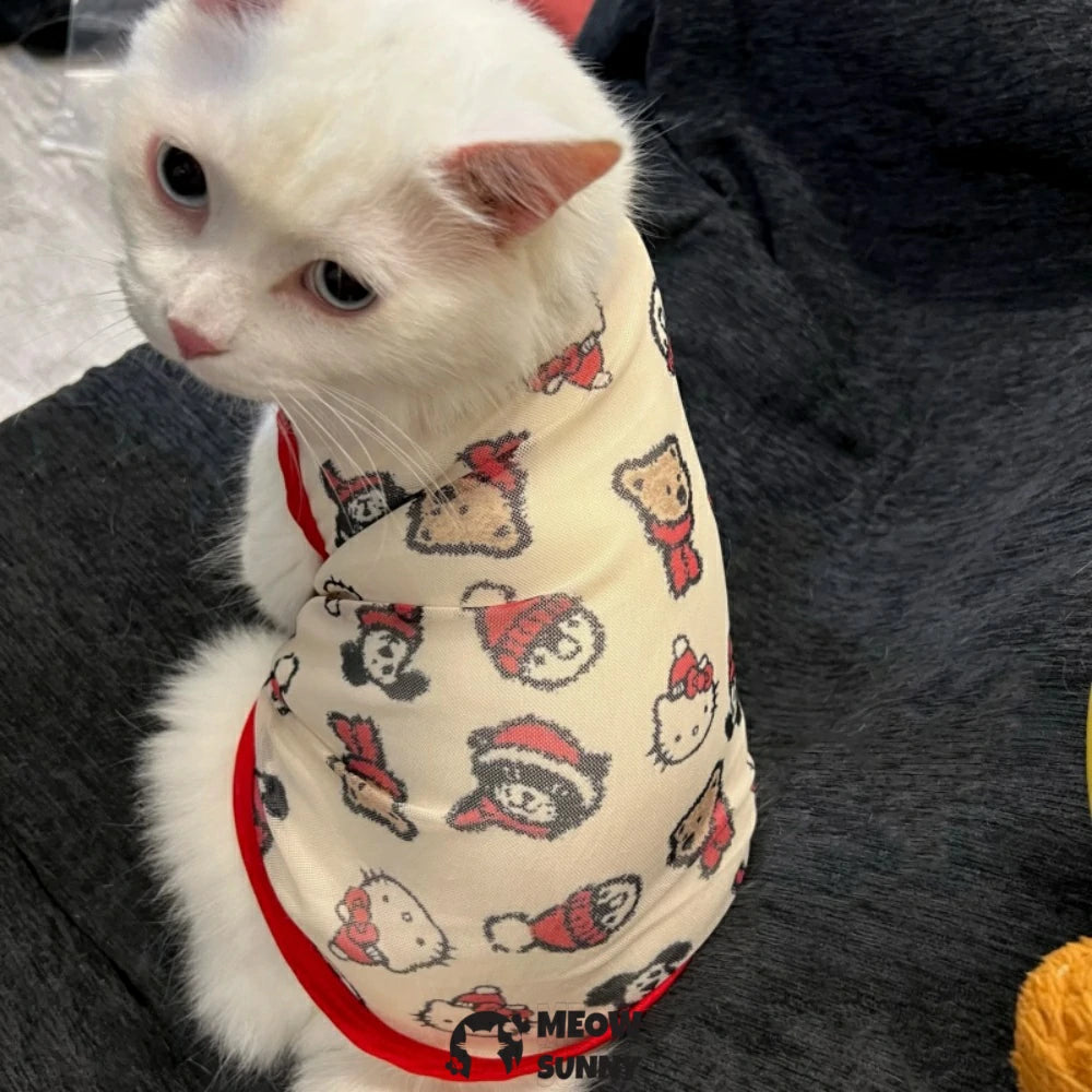 Bear pet cat clothes breathable vest anti-shedding hair