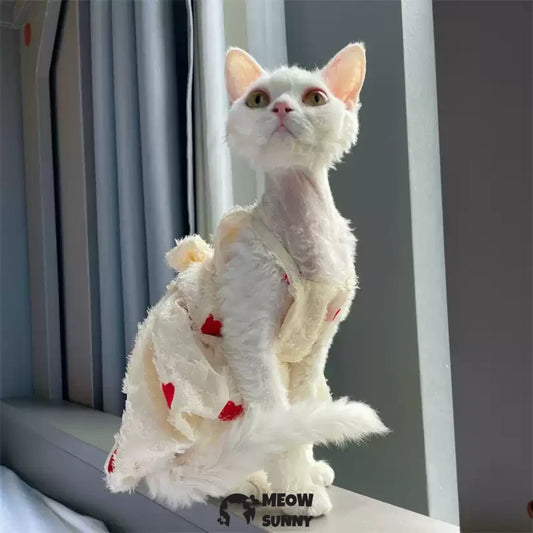 Breathable Cotton Summer Suspender Skirt Dress with Heart Print