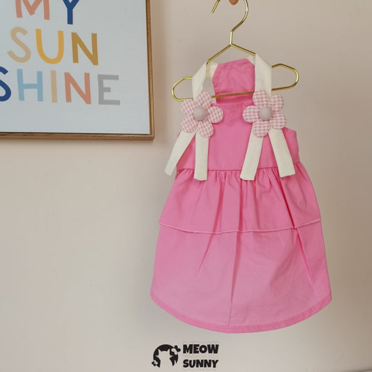 Breathable Summer Suspender Skirt Elegant Romantic Girly Cat Dress