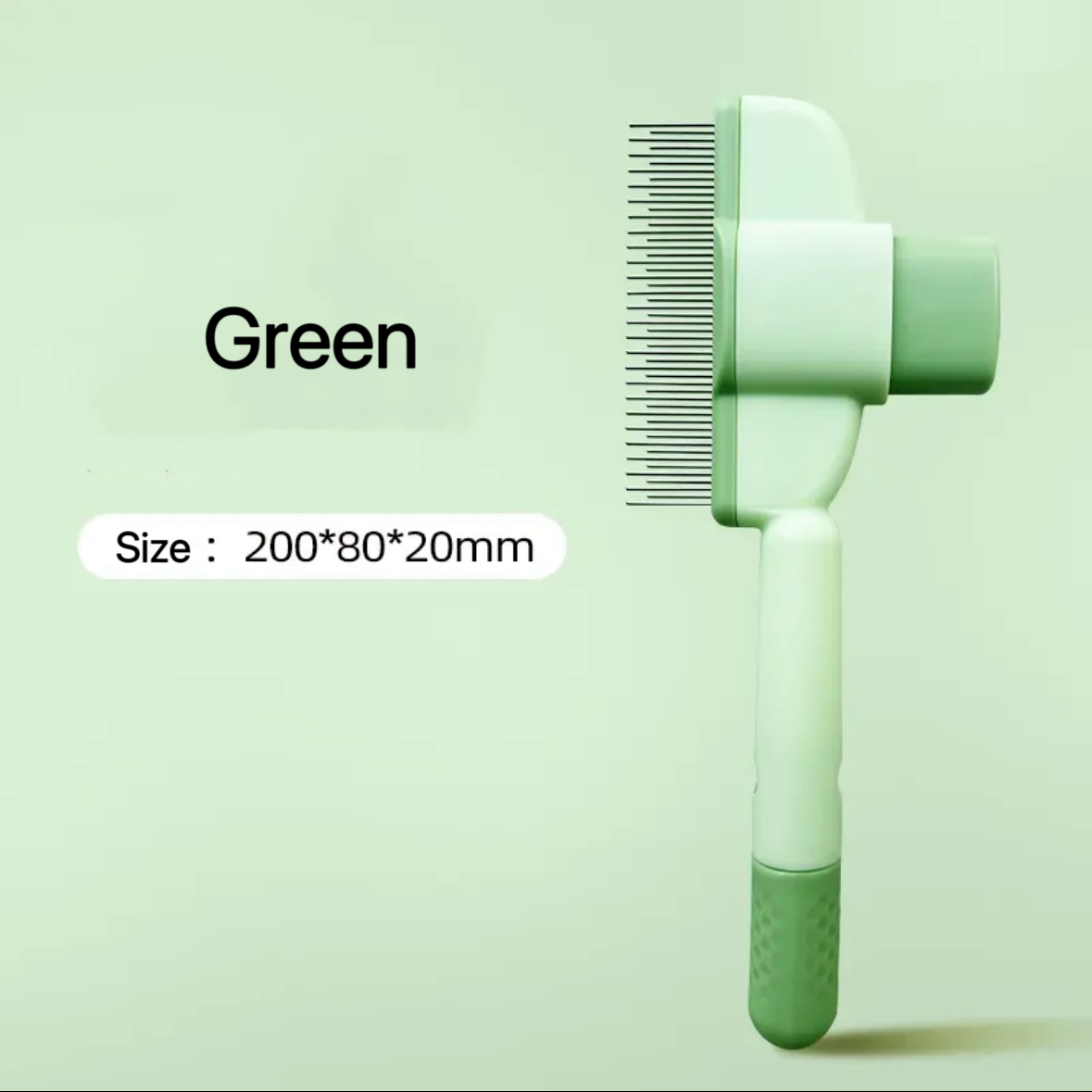 Cat Brush with Release Button, Built-in Stainless Steel