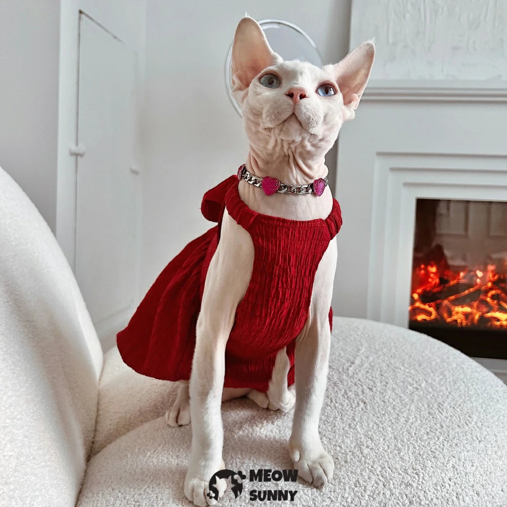 Cat Princess Lolita Dress Sparkling Sequins Sweet Pet Clothes