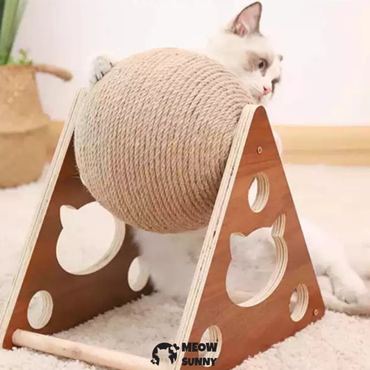 Cat Scratcher Toy-Cat Scratcher Ball Natural Sisal Cat Scratching Ball