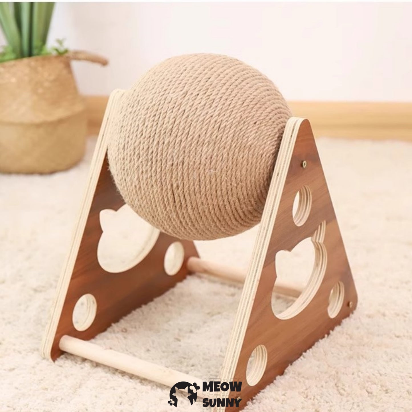 Cat Scratcher Toy-Cat Scratcher Ball Natural Sisal Cat Scratching Ball