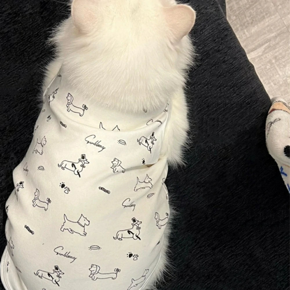 Cat clothes cute cartoon vest summer thin